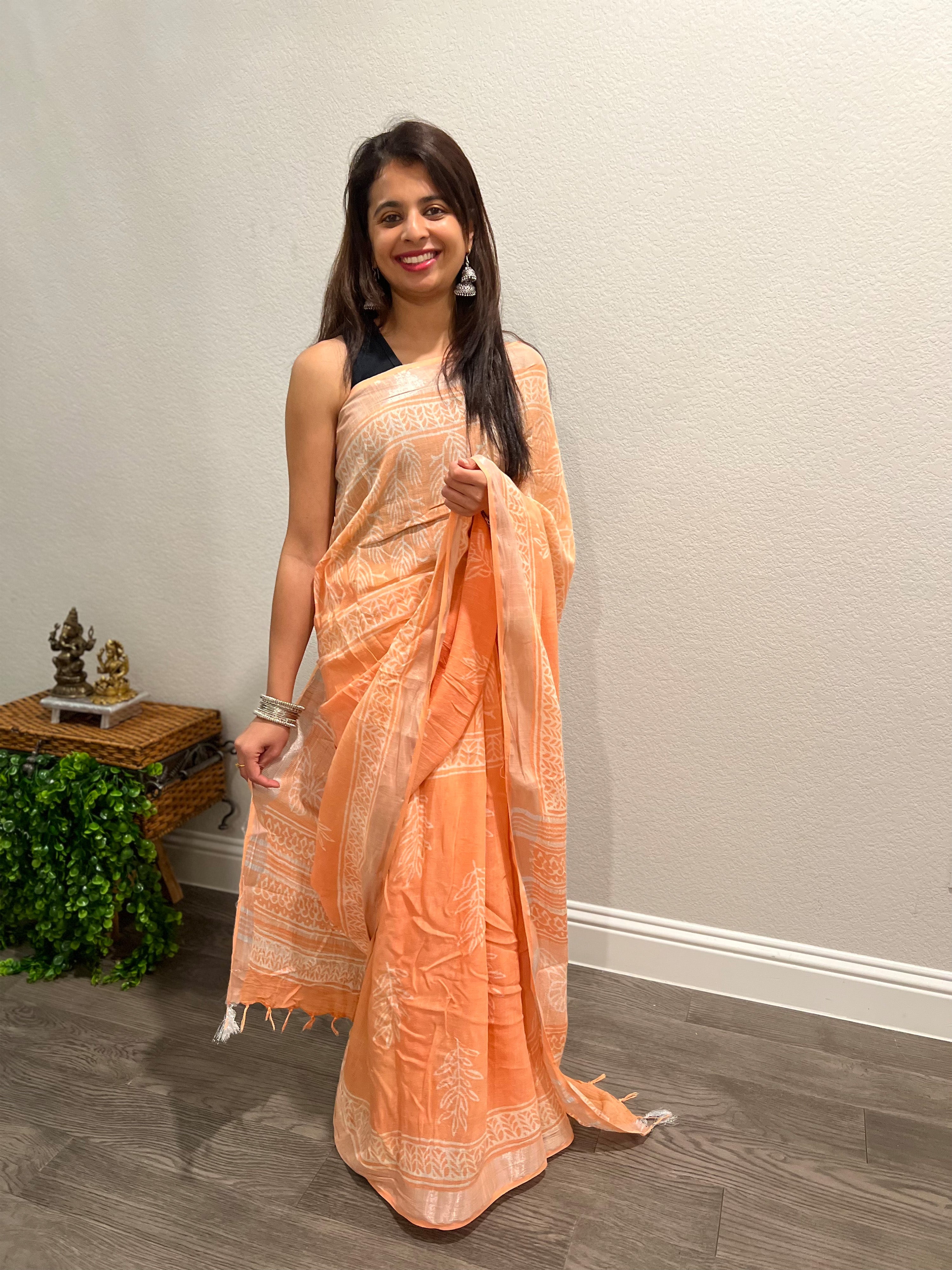 Orange Women Saree