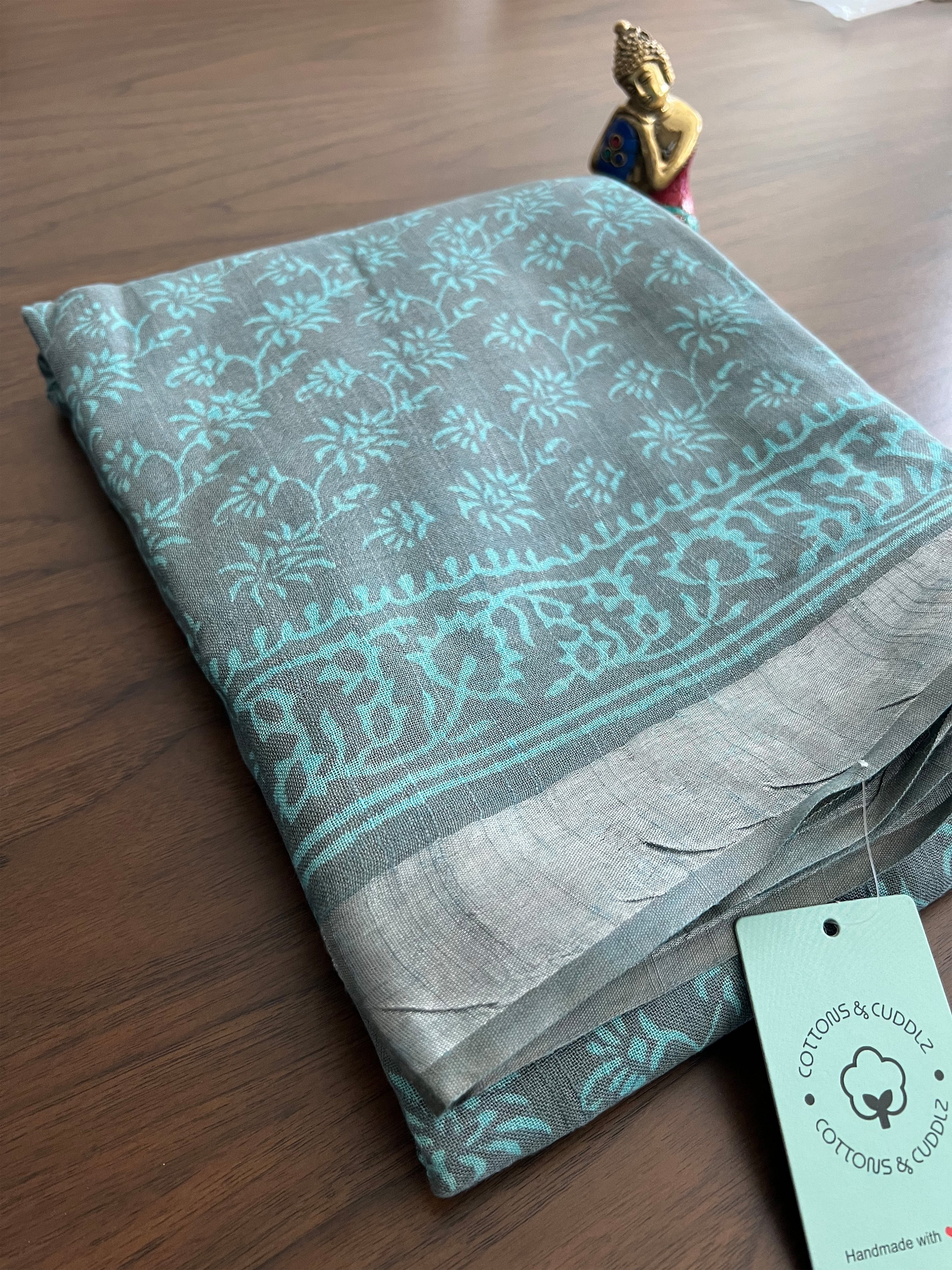 Grey Women Saree
