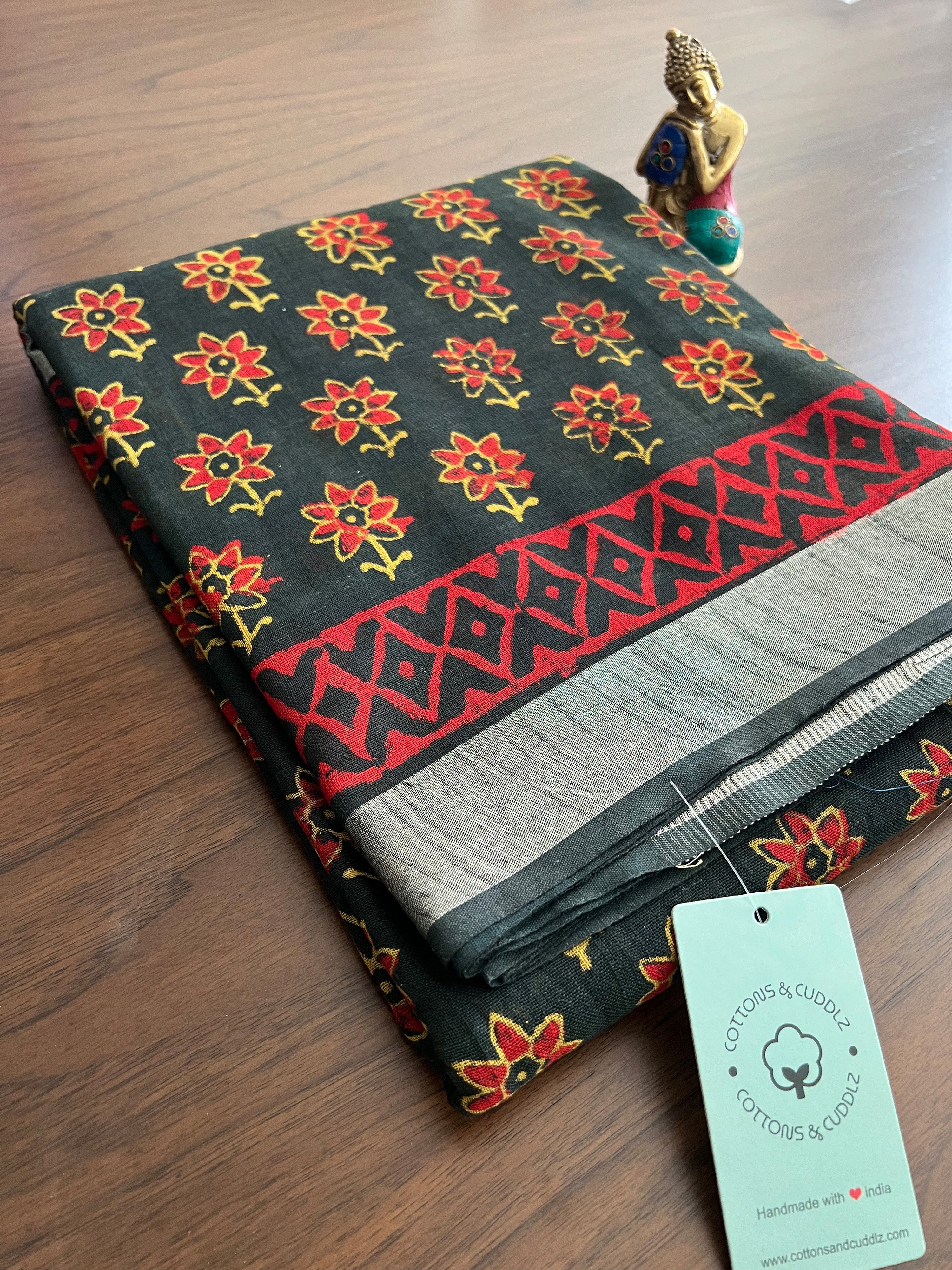 Dark Green Women Saree