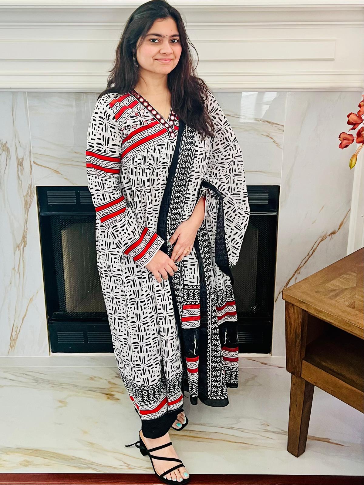 Black and Red Women 3 Piece Suit