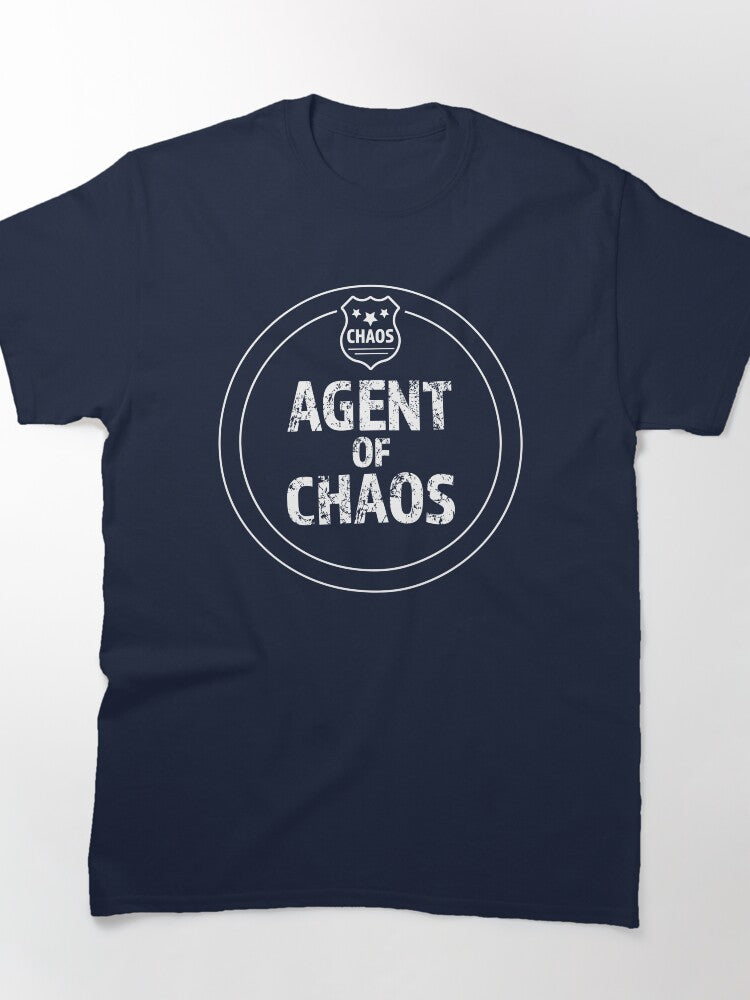 Agent Of Chaos Slogan Shirt Sarcastic Joker Style Tee