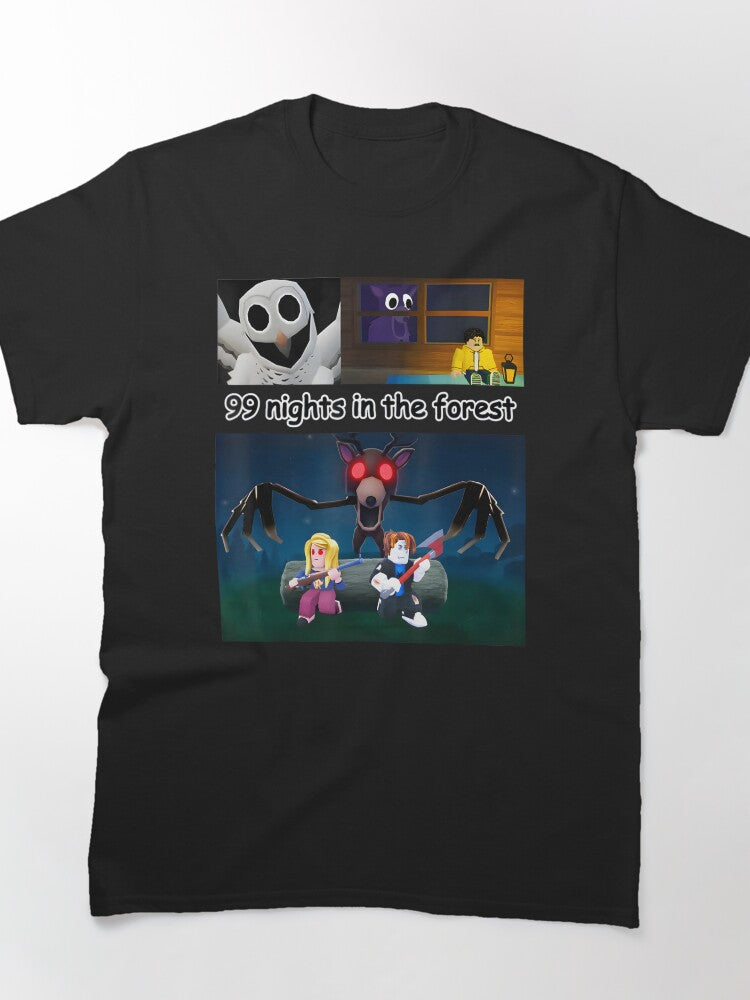 99 Nights Forest Gamer Shirt Eerie Survival Gaming Tee