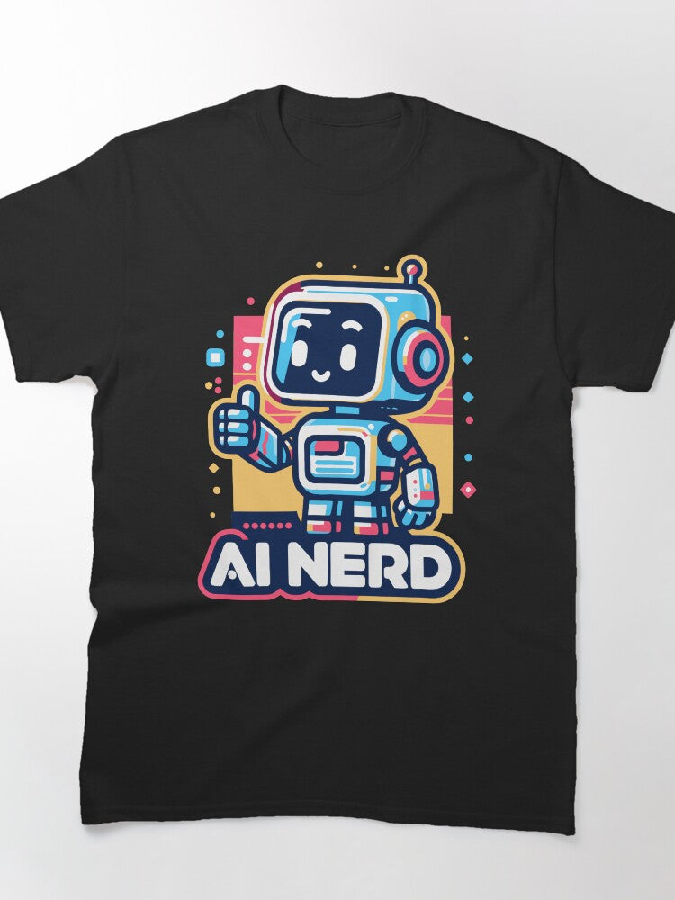 AI Nerd Retro Bot Tee Vintage Style Science Fiction Shirt