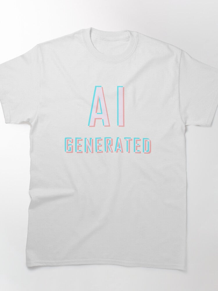 AI GENERATED Bold Block Text Shirt Modern Identity Tee