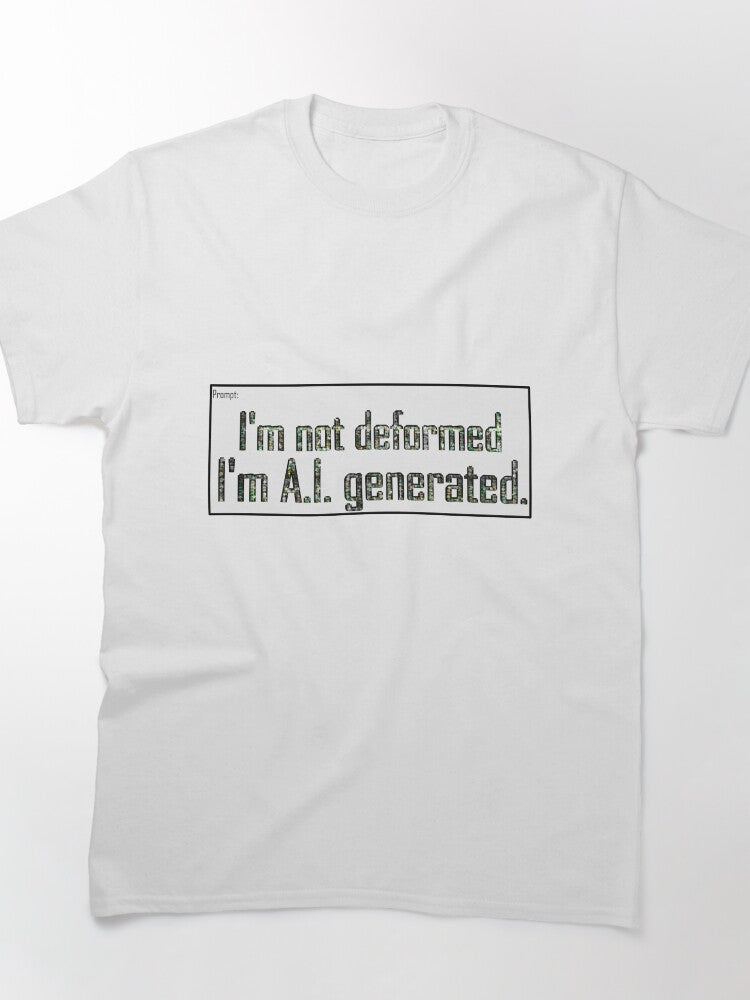 AI Generated Person Humor Tee Funny Digital Art Tech Shirt