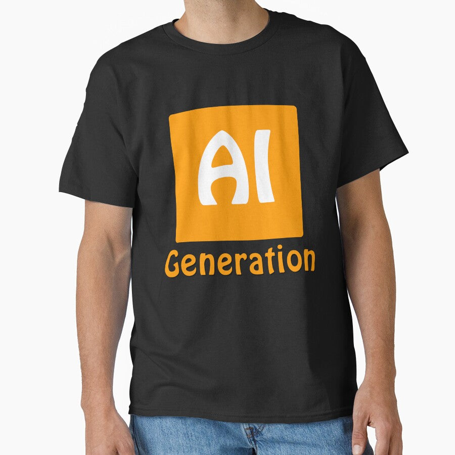 AI Artificial Intelligence Logo Shirt Minimalist Tech Tee Black