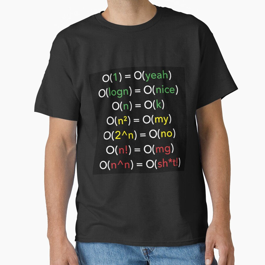 Alternative Big O Notation Shirt Computer Science Humor Black