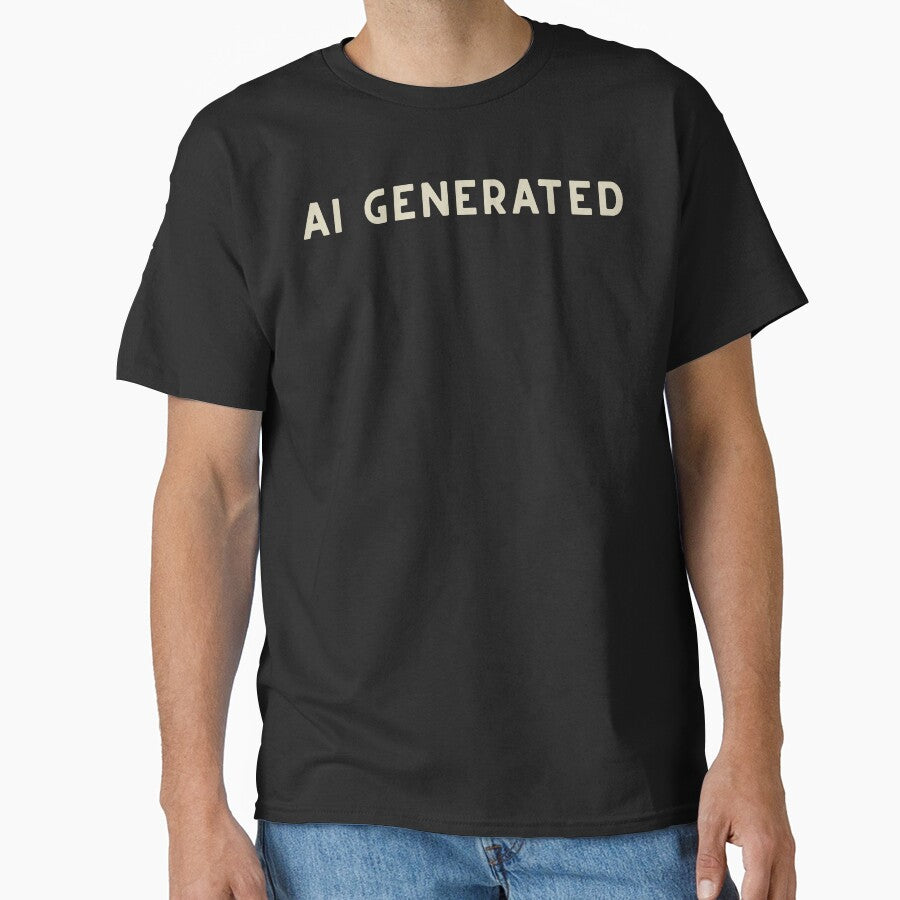 AI Generated Tech Statement Shirt Digital Creator Design Black