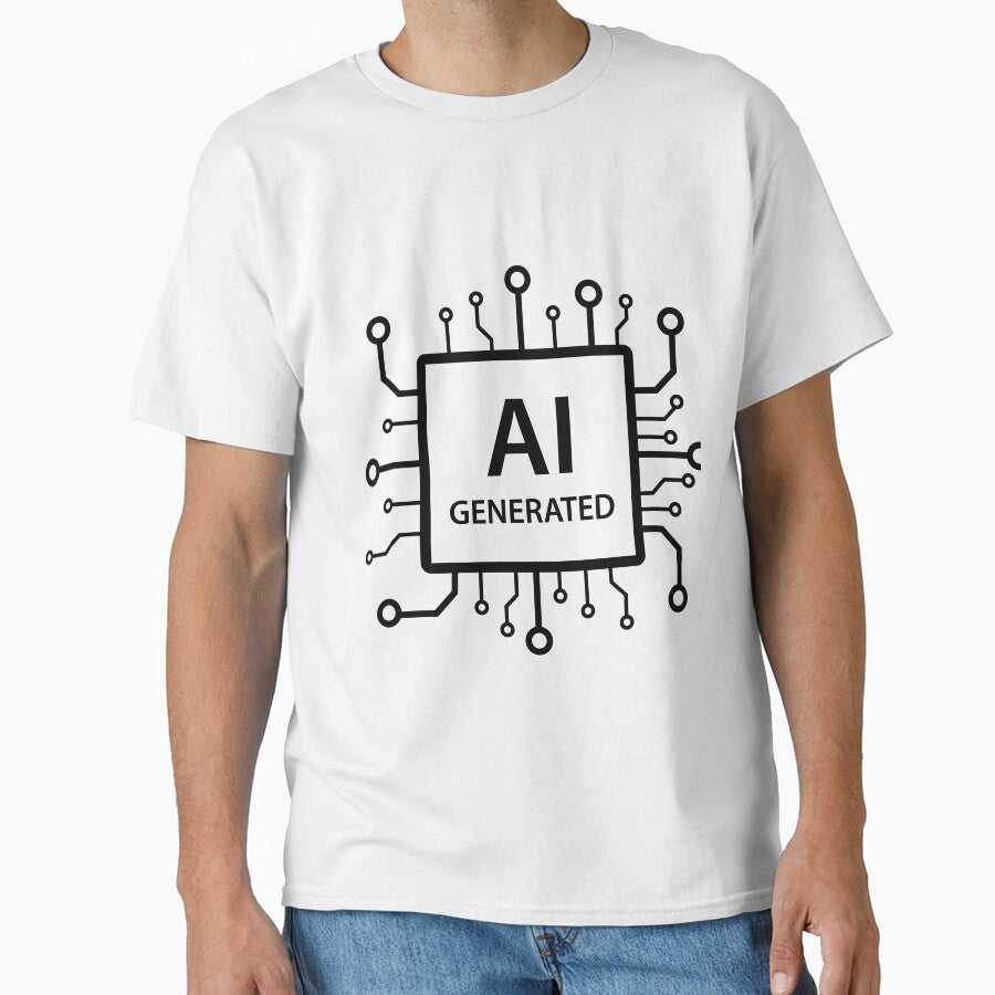 AI-Generated Icon Symbol Shirt Artificial Intelligence Art White