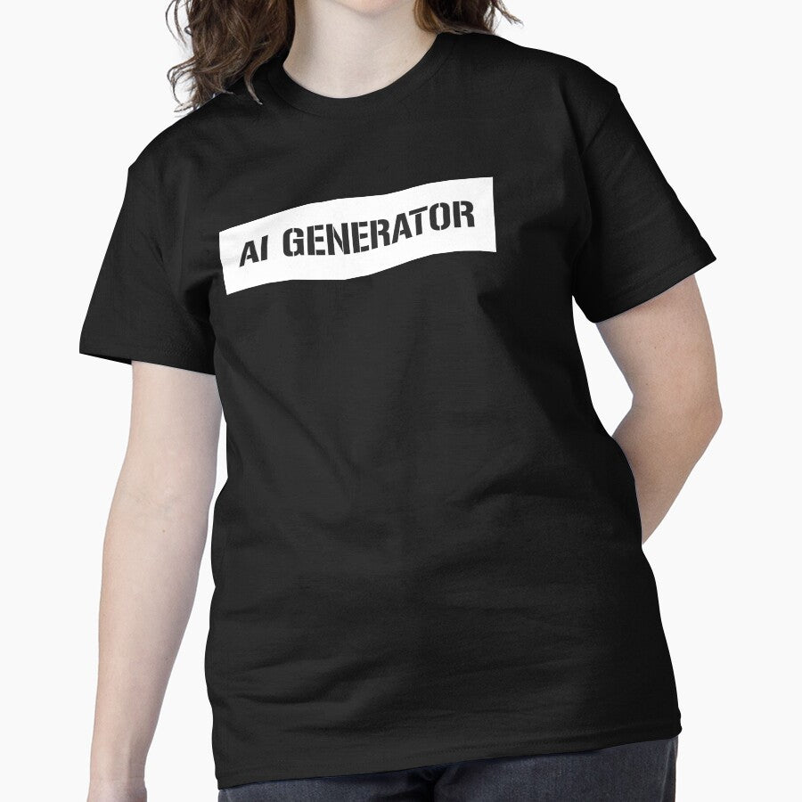 A I Generator Tech Shirt Machine Learning Concept Design Black