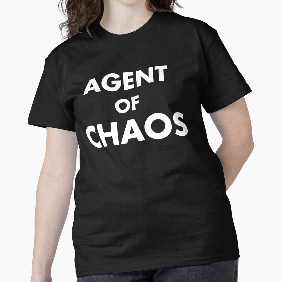 Agent Of Chaos Villain Shirt Sarcastic Graphic Apparel Black