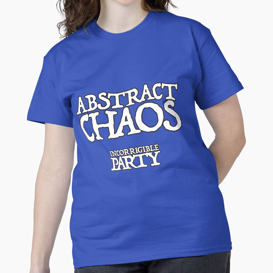 Abstract Chaos Fluid Design Shirt Creative Artistic Tee Blue