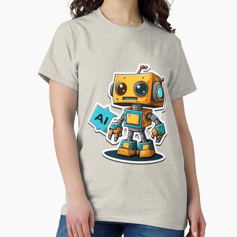 AI Robot Future Tech Shirt Advanced Android Graphic Creme